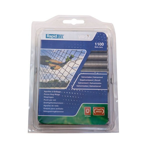 RAPID - Agrafe de grillage galvanisé VR22 boite de 1100