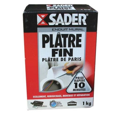 PLATRE FIN 1KG SADER (Vendu par 1)