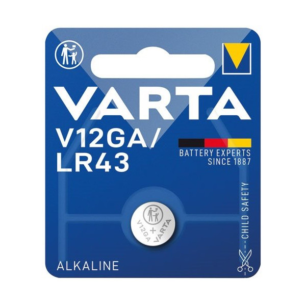 VARTA - Pile électronique alcaline LR43 V12GA blister de 1