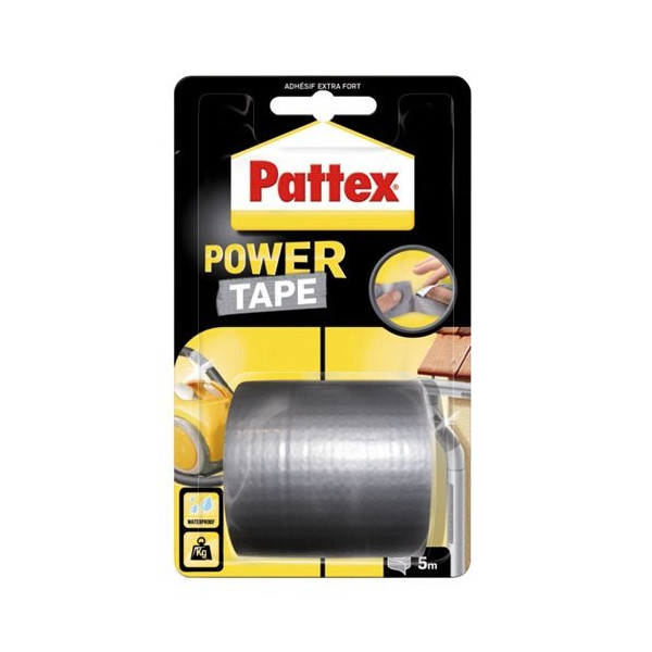 PATTEX - Pattex adhésif Power tape gris étui 5m