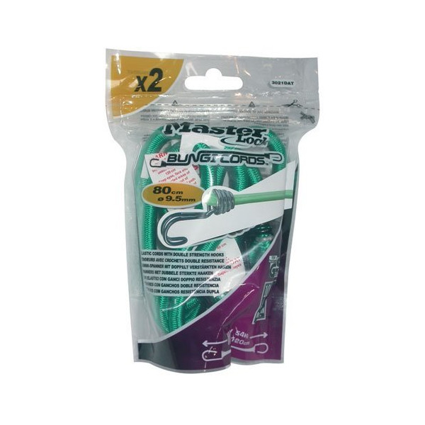 MASTER LOCK - Sandow 80cm vert crochets inversés 2p sc