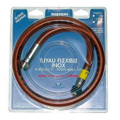 Tuyau gaz butane et propane - flexible - inox - 2 m