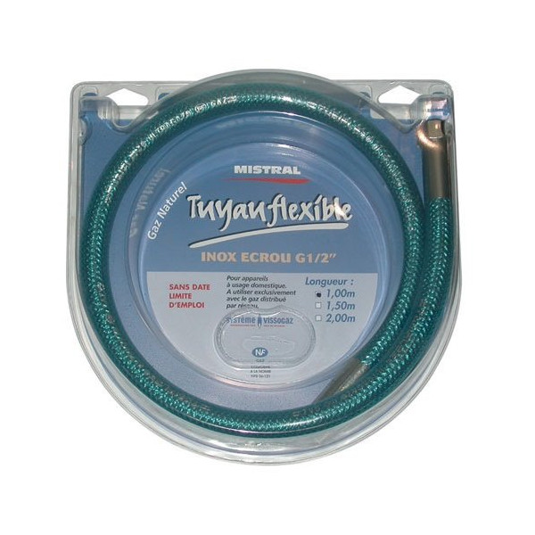 MISTRAL GAZ - Tuyau gaz naturel - flexible - inox - 1 m