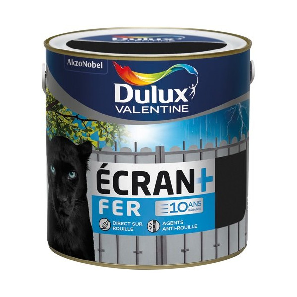 DULUX VALENTINE - Ecran fer mat 2l noir
