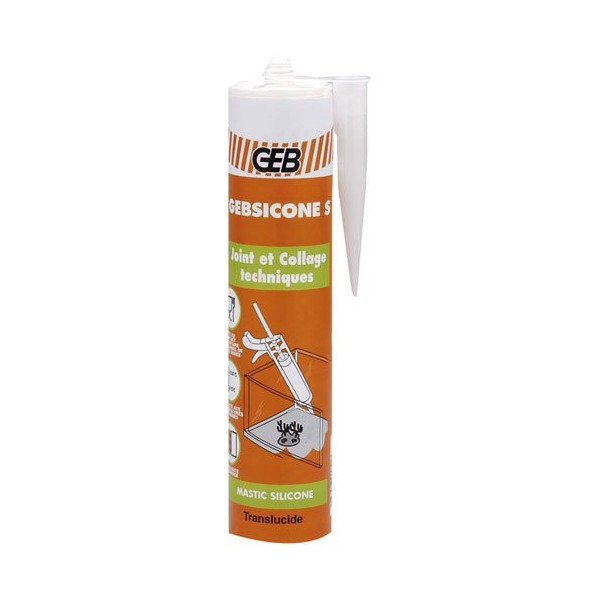 GEB - Mastic Gebsicone S silicone cartouche 310ml translucide