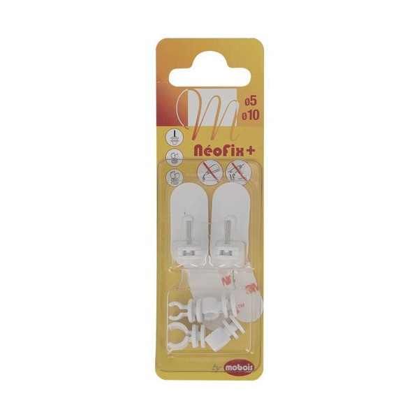 MOBOIS - Pitons adhésifs néofix 3 en 1 blanc x2