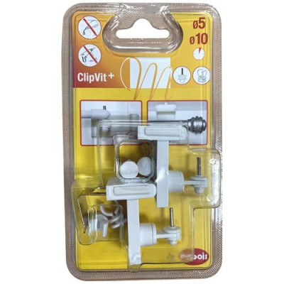 SUPPORTS CLIP VIT 3 EN 1 BLANC X2