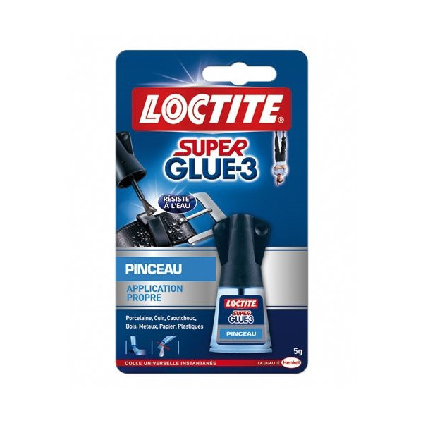 LOCTITE - LOCTITE Colles Cyanoacrylates SUPERGLUE-3 Pinceau Bouteille 5g Blister