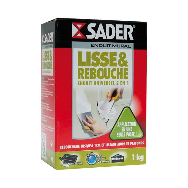 SADER - Enduit général lisse et rebouche universel 1kg