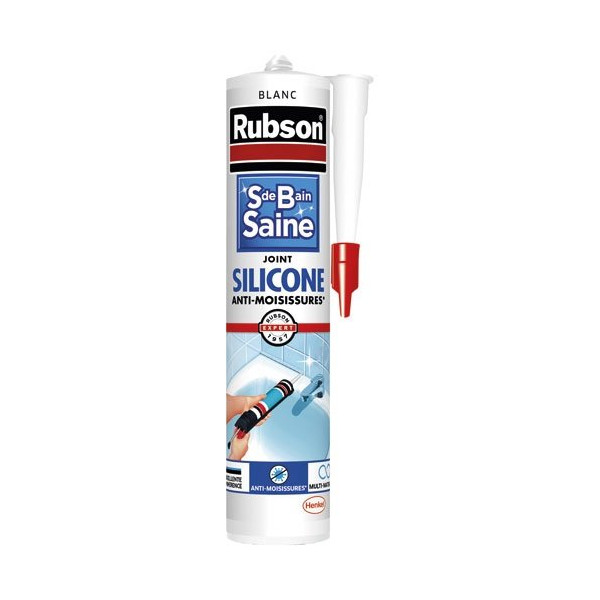RUBSON - Mastic rubson silicone2 anti-moisissures 280ml blanc
