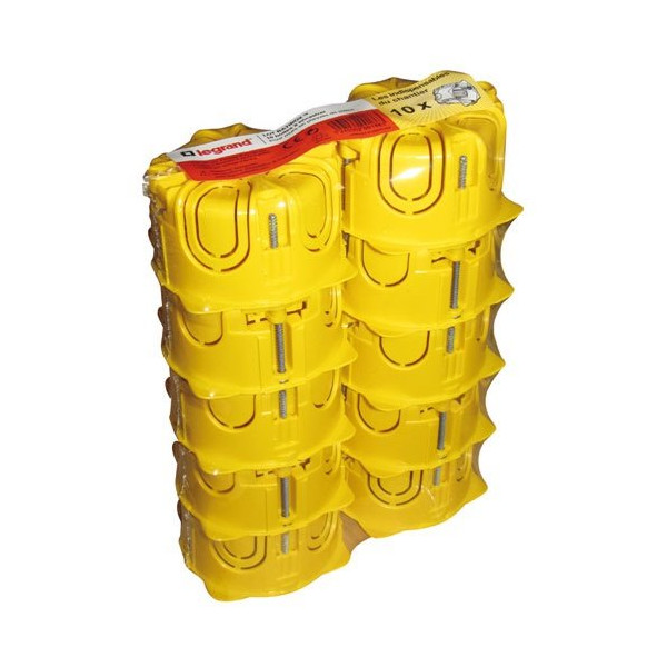 LEGRAND - Boîte Batibox 1 poste D.67mm x40mm plaque de plâtre lot 10p.