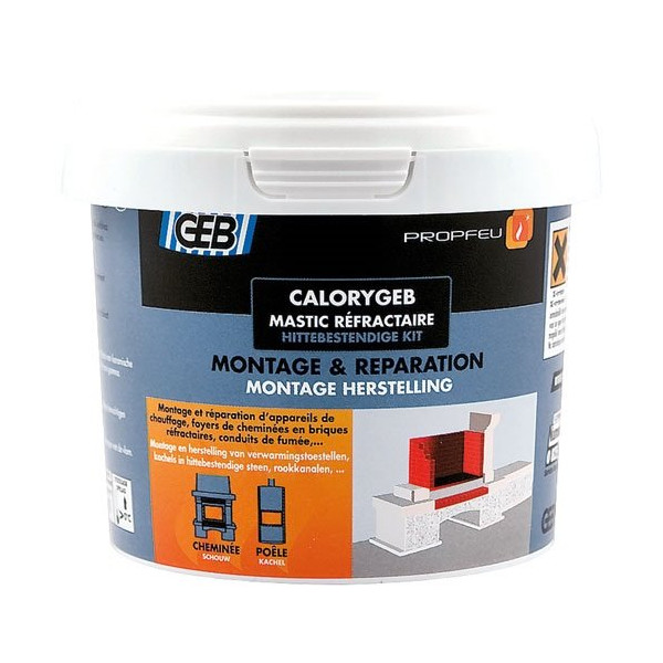 GEB - Mastic réfractaire Calorygeb boîte n2 600g