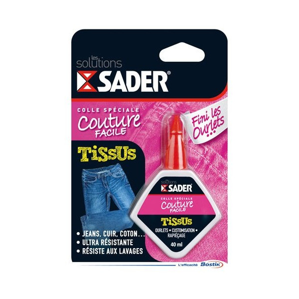SADER - Sader colle tissus finis les ourlets flacon 40ml