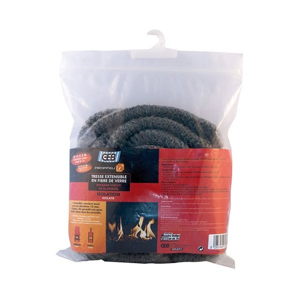 GEB - Tresse fibre verre extensible d.14mmx5m Propfeu