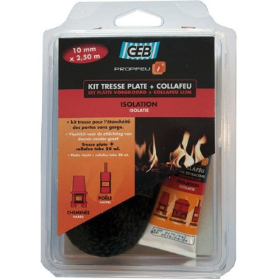 TRESSE FIBRE VERRE PLATE 10MMX2.5M KIT (Vendu par 1)