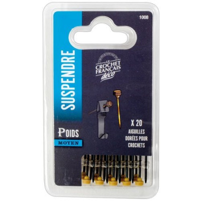 AIGUILLE LAITONNEE CROCHET TABLEAU X10 (Vendu par 1)