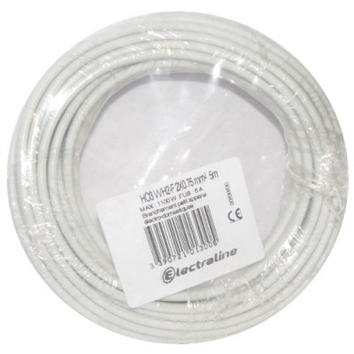 CABLE H03VVH2F 2X0.75 05M BLANC COURON