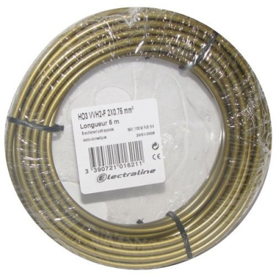 CABLE H03VVH2F 2X0.75 05M V/OR COURONN