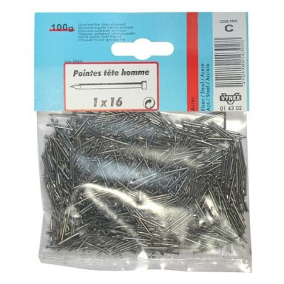 POINTE TH ACIER 20X1.0 100G (Vendu par 1)