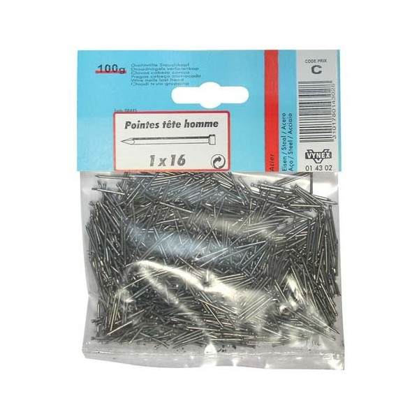 VYNEX - Pointe TH acier 1.0x20 100g