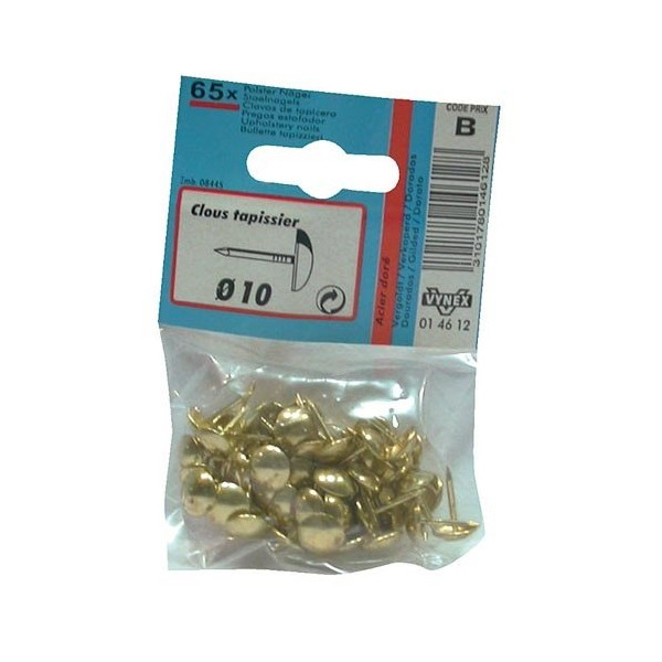 VYNEX - Clou tapissier acier doré 10mm  sc