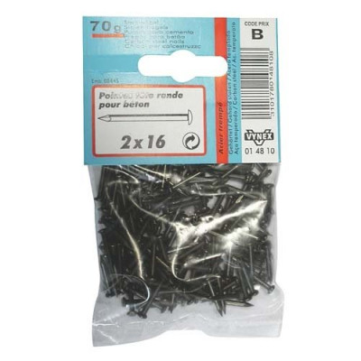 POINTE TR BETON AC.TREMPE 25X2 80G SC (Vendu par 1)