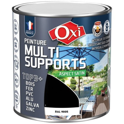 PEINTURE TOP 3METAUX BOIS 500ML NOIR (Vendu par 1)