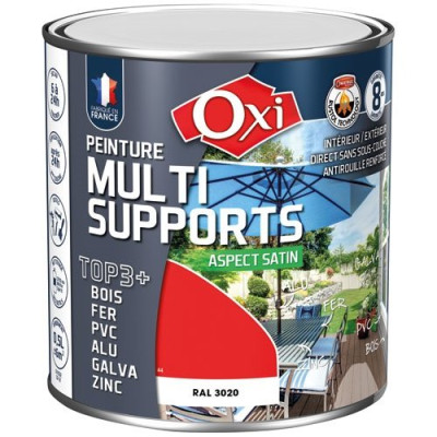 PEINTURE TOP 3METAUX BOIS 500ML ROUG.V (Vendu par 1)