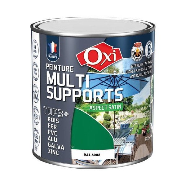 OXI - PEINT.TOP 3 BOIS FER PVC 500ML VERT JARDIN