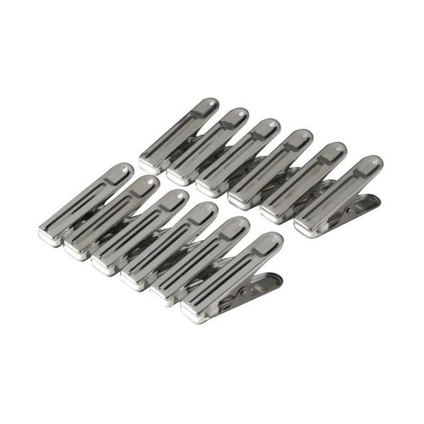 METALTEX - Pinces à linge inox x 12