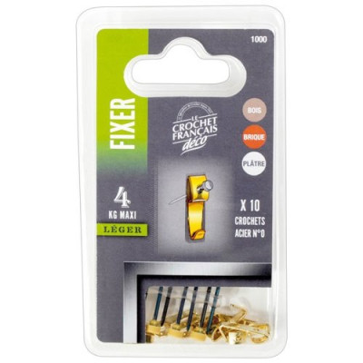 CROCHET ACIER LAITON N 0 CTE 10 1000 (Vendu par 1)