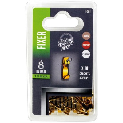 CROCHET ACIER LAITON N 1 CTE 10 1001 (Vendu par 1)