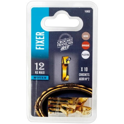 CROCHET ACIER LAITON N 2 CTE 10 1002 (Vendu par 1)