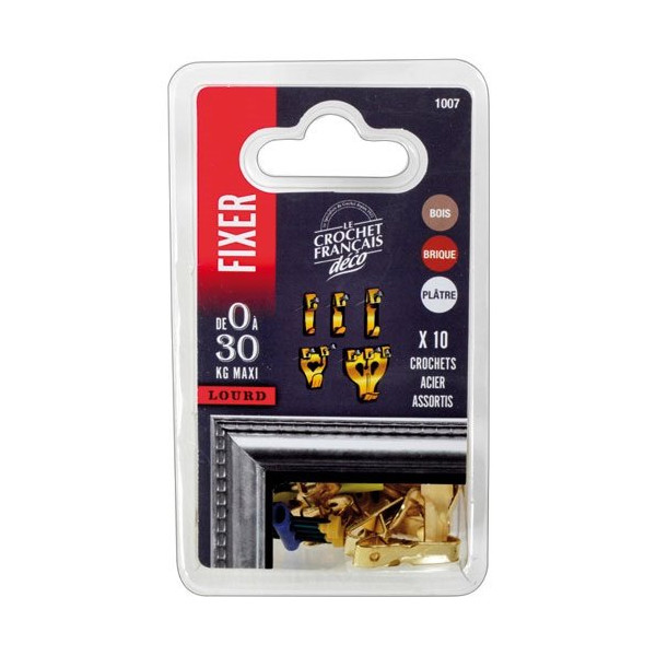 LE CROCHET FRANCAIS - Crochet acier laiton ass. cte 10 1007