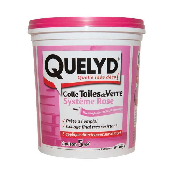QUELYD - Quelyd colle toile de verre rose 1kg