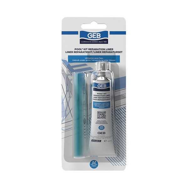 GEB - Kit de réparation liner piscine, PVC souple