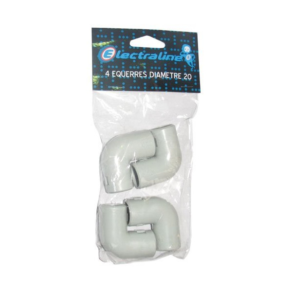 ELECTRALINE - Coude iro Ø20 sac 4 pièces