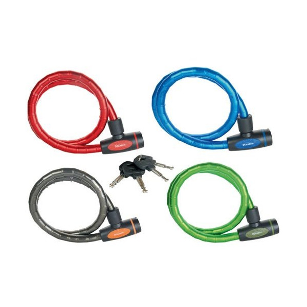 MASTER LOCK - Antivol câble articulé 1m à clé couleur