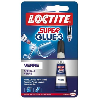 SUPER GLUE3 GLASS BOND BLISTER 3G (Vendu par 1)