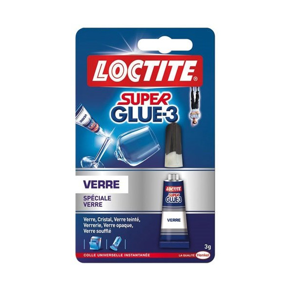 LOCTITE - Super glue3 colle spéciale verre blister 3g