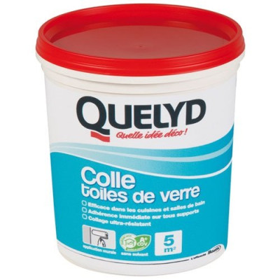 QUELYD COLLE TOILE DE VERRE 1KG (Vendu par 1)