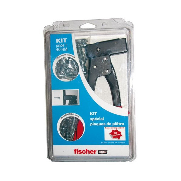 FISCHER - Pince cheville à plaque +40 chevilles HM blister
