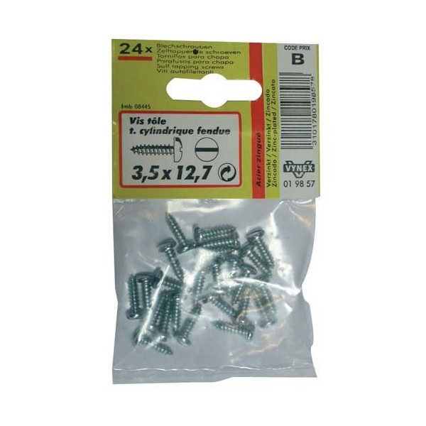 VYNEX - Vis tôle tête cylin. 3.5x15.9