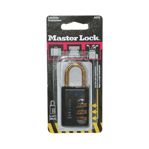 MASTER LOCK - Cadenas 3 chif.noir 30mm blister