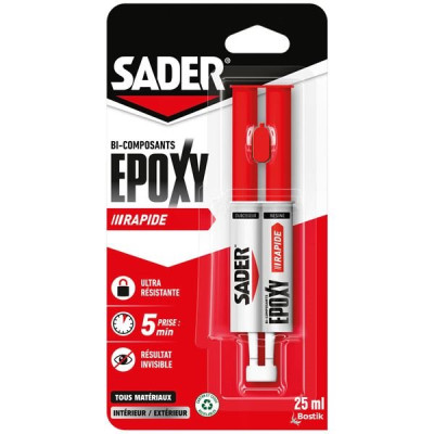 SADER COLLE EPOXY RAPIDE SERINGUE 25ML (Vendu par 1)