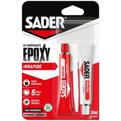 SADER COLLE EPOXY RAPIDE TUBES 15ML X2 (Vendu par 1)