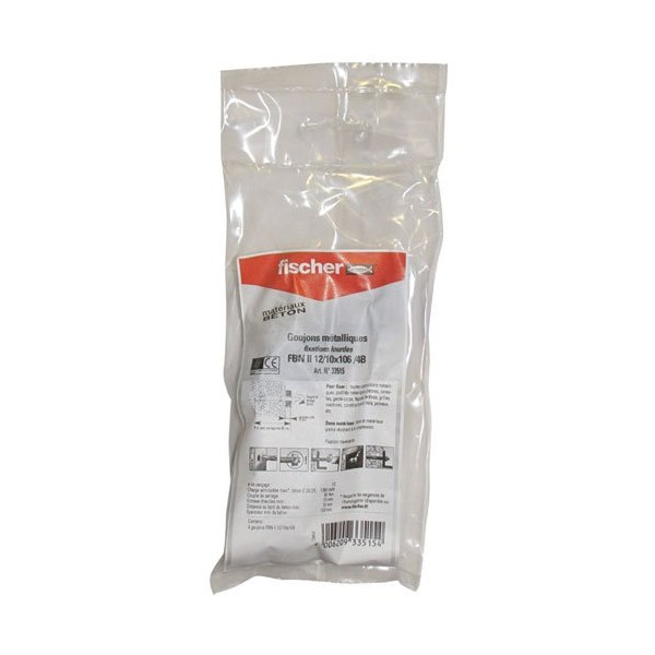 FISCHER - Goujon FBN II 12/10x106 4b sachet 4p