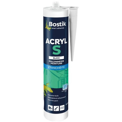 MASTIC ACRYL S BLANC 310ML PRO (Vendu par 1)