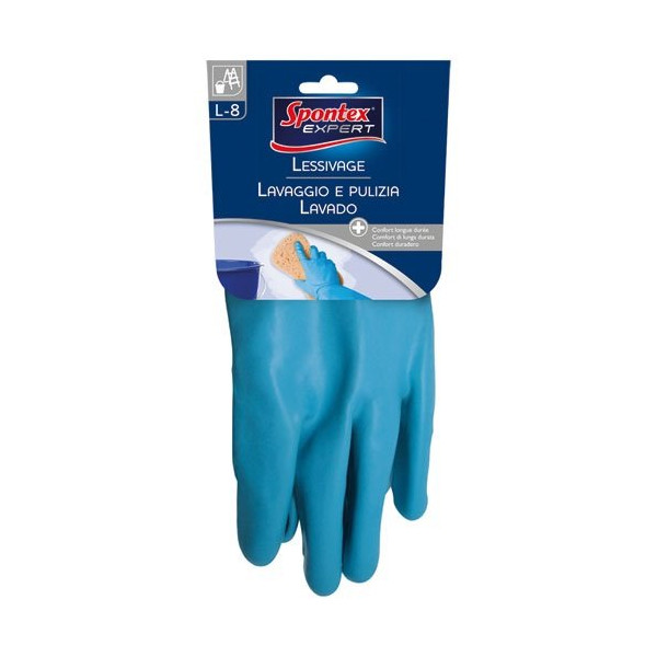 SPONTEX EXPERT - Gants lessivage taille 8 100% coton