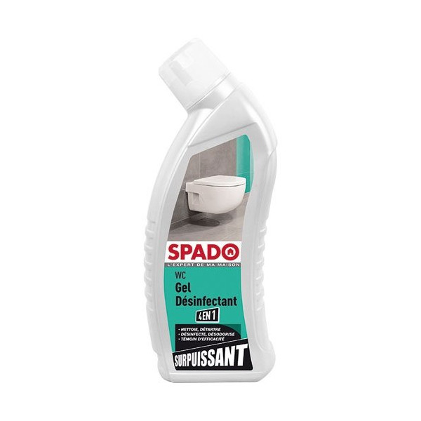 SPADO - Gel wc désinfectant surpuissant 750ml 4en1 spado